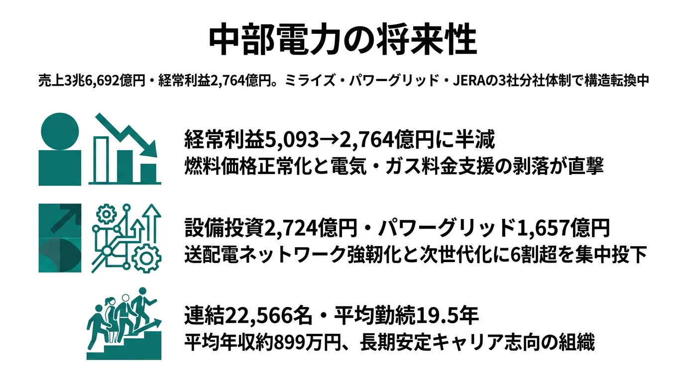 中部電力の将来性｜JERA×3社分社体制の強みとリスク