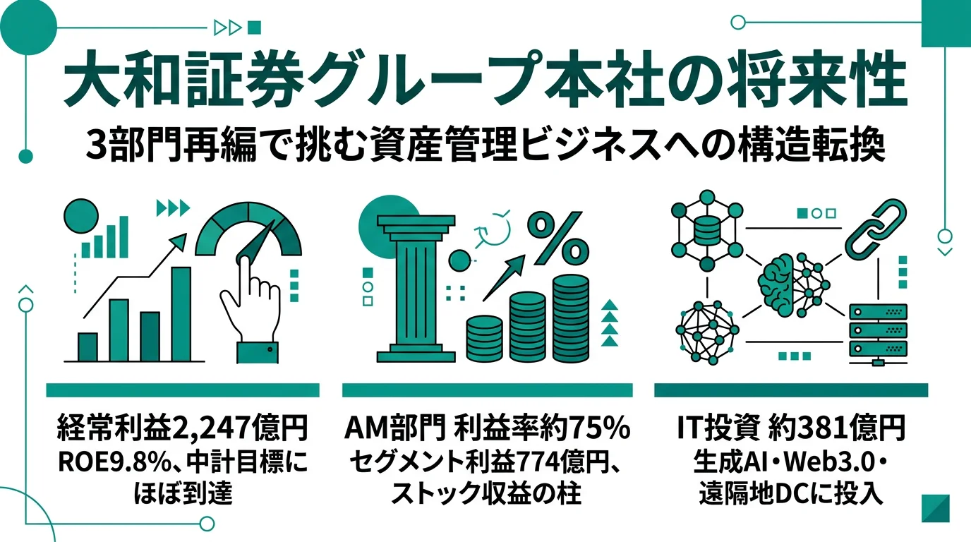 大和証券の将来性｜3部門再編とあおぞら提携の強みとリスク
