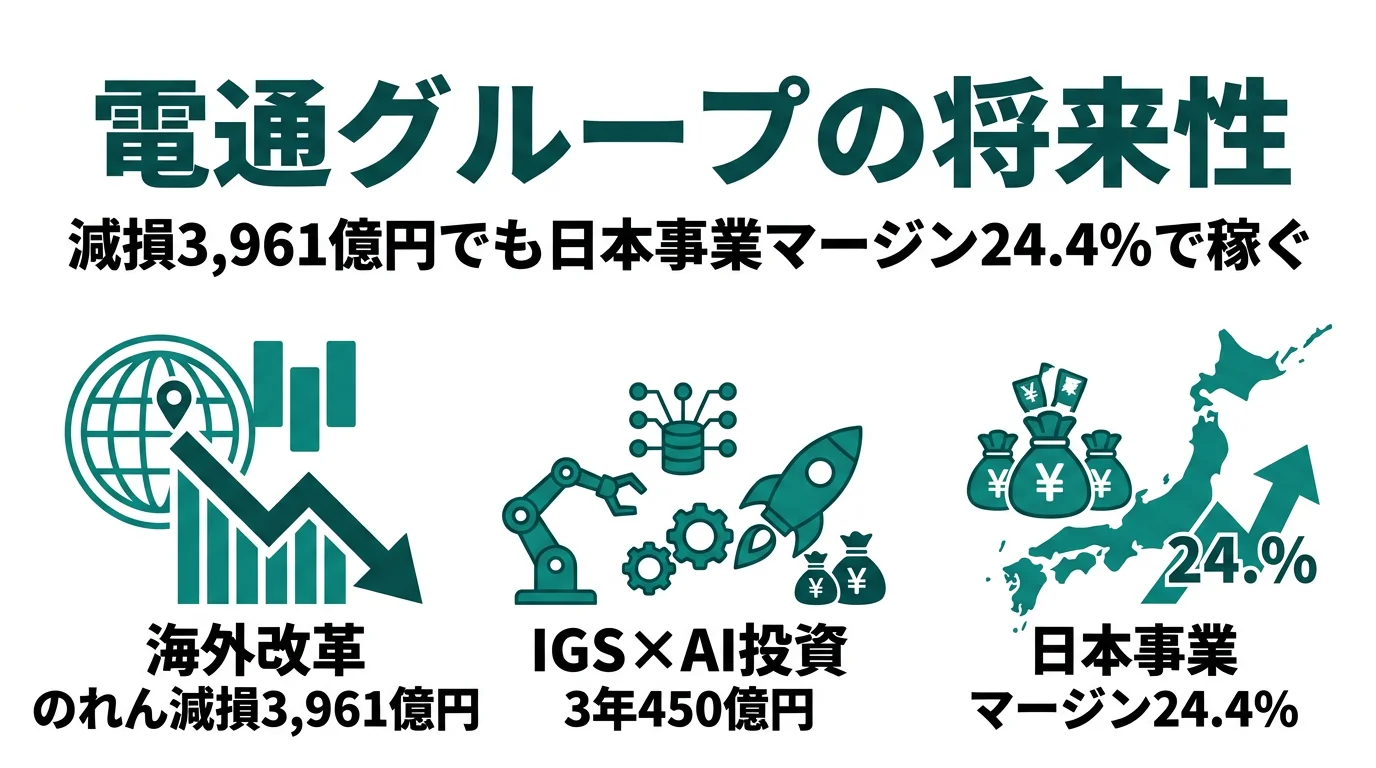 電通グループの将来性｜減損3,961億円でも稼ぐ強みとリスク