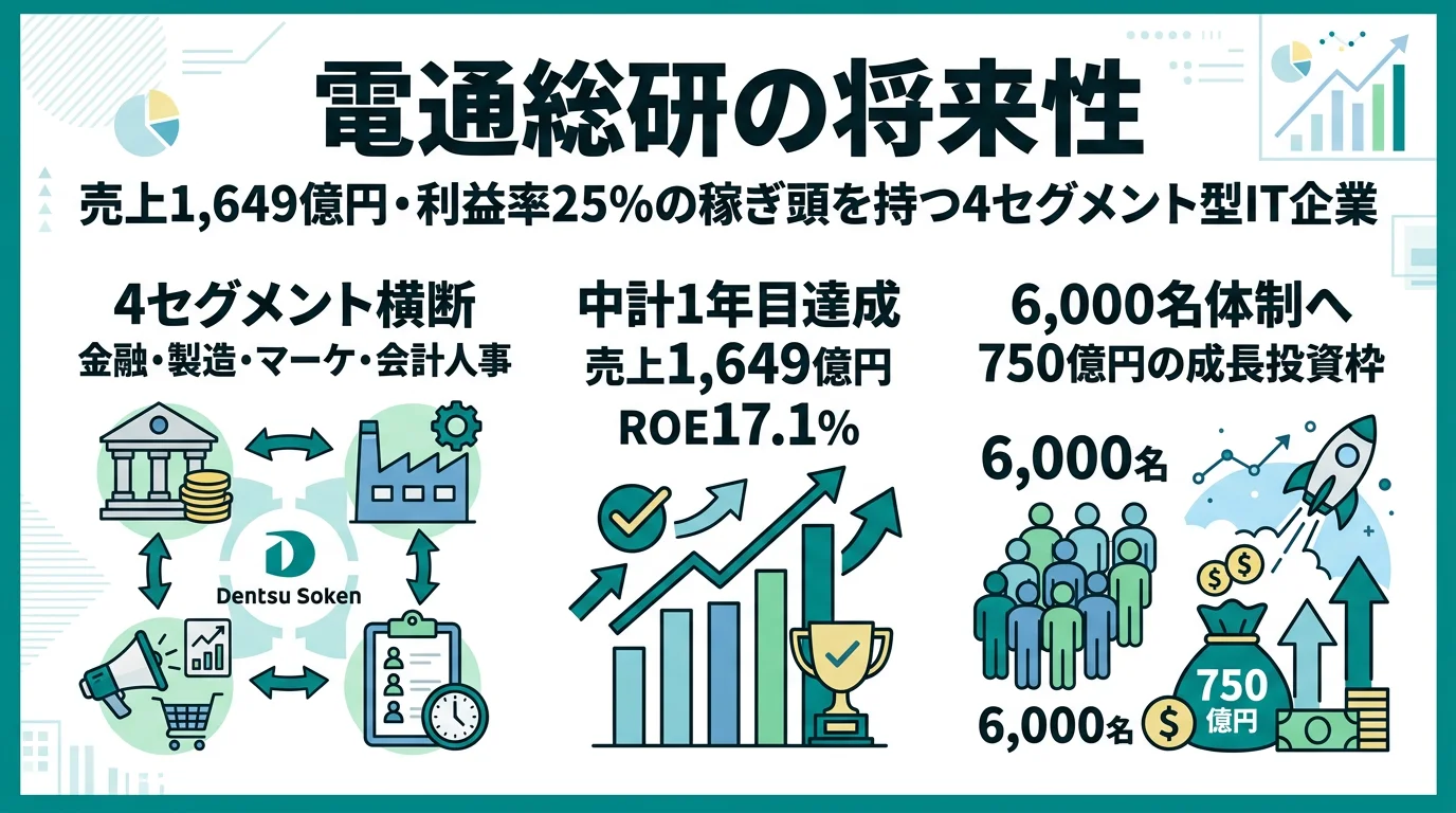 電通総研の将来性｜SI×4セグメントの強みとリスク