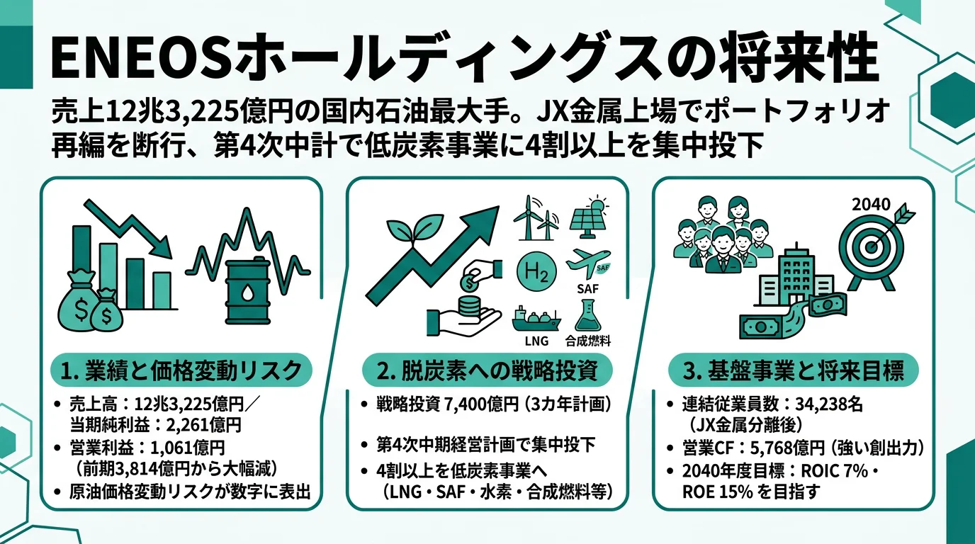 ENEOSの将来性｜石油大手のエネルギー転換の強みとリスク