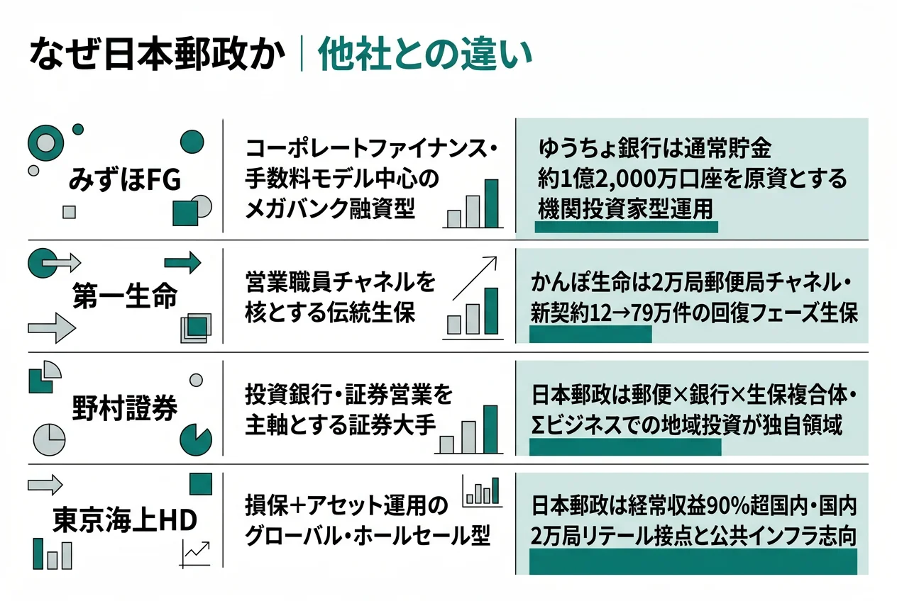 なぜ日本郵政か｜他社との違い