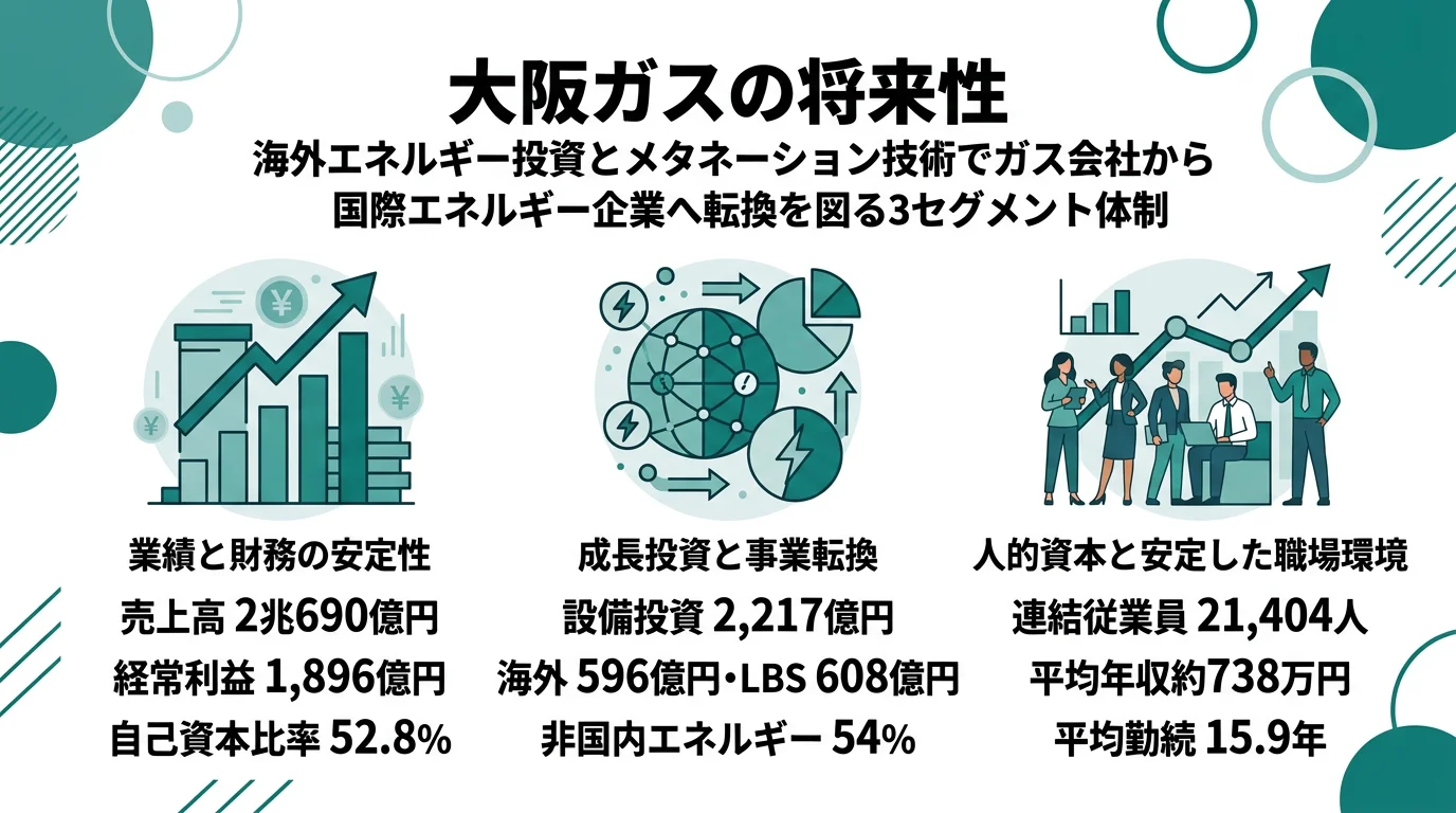 大阪ガスの将来性｜海外投資×メタネーションの強みとリスク