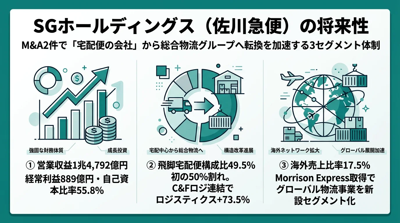 SGホールディングスの将来性｜M&Aで変わる佐川急便の強みとリスク