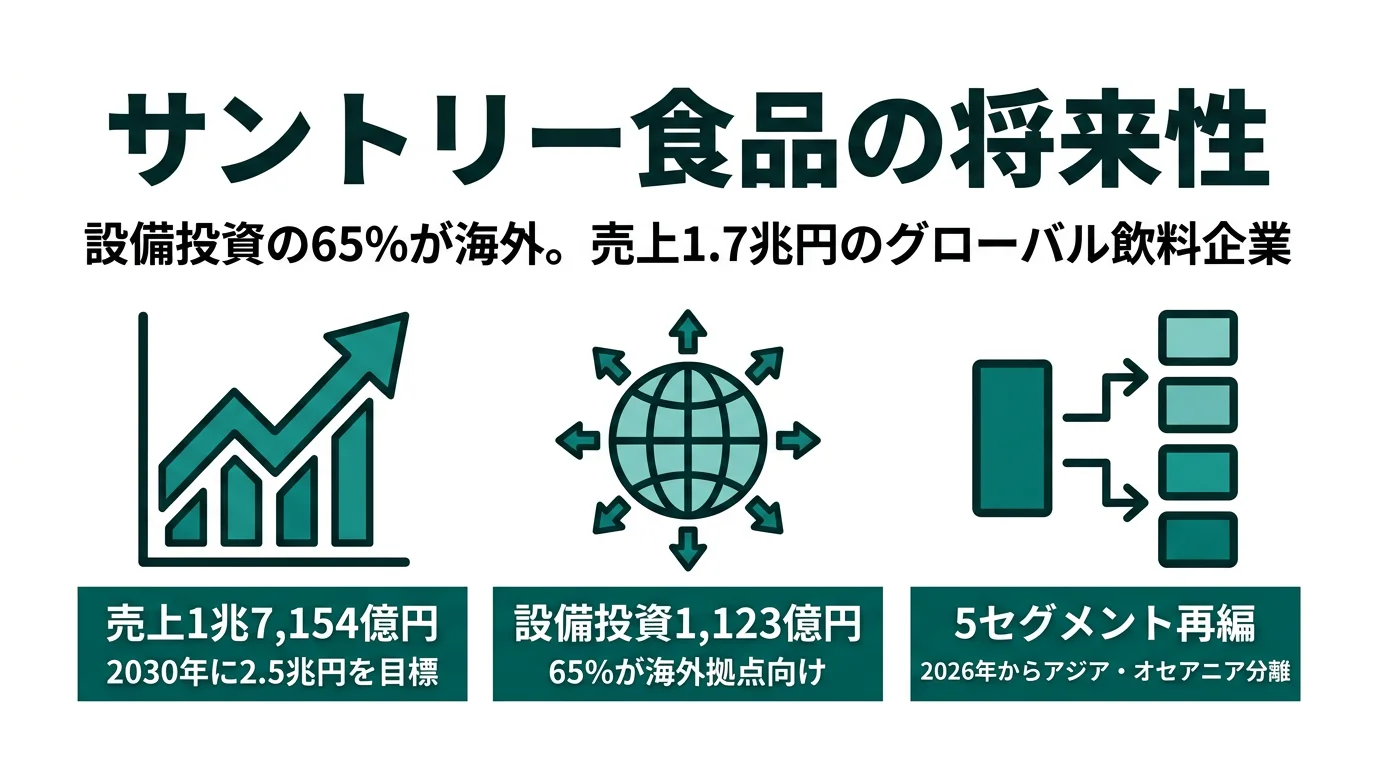 サントリー食品の将来性｜海外投資65%の強みとリスク