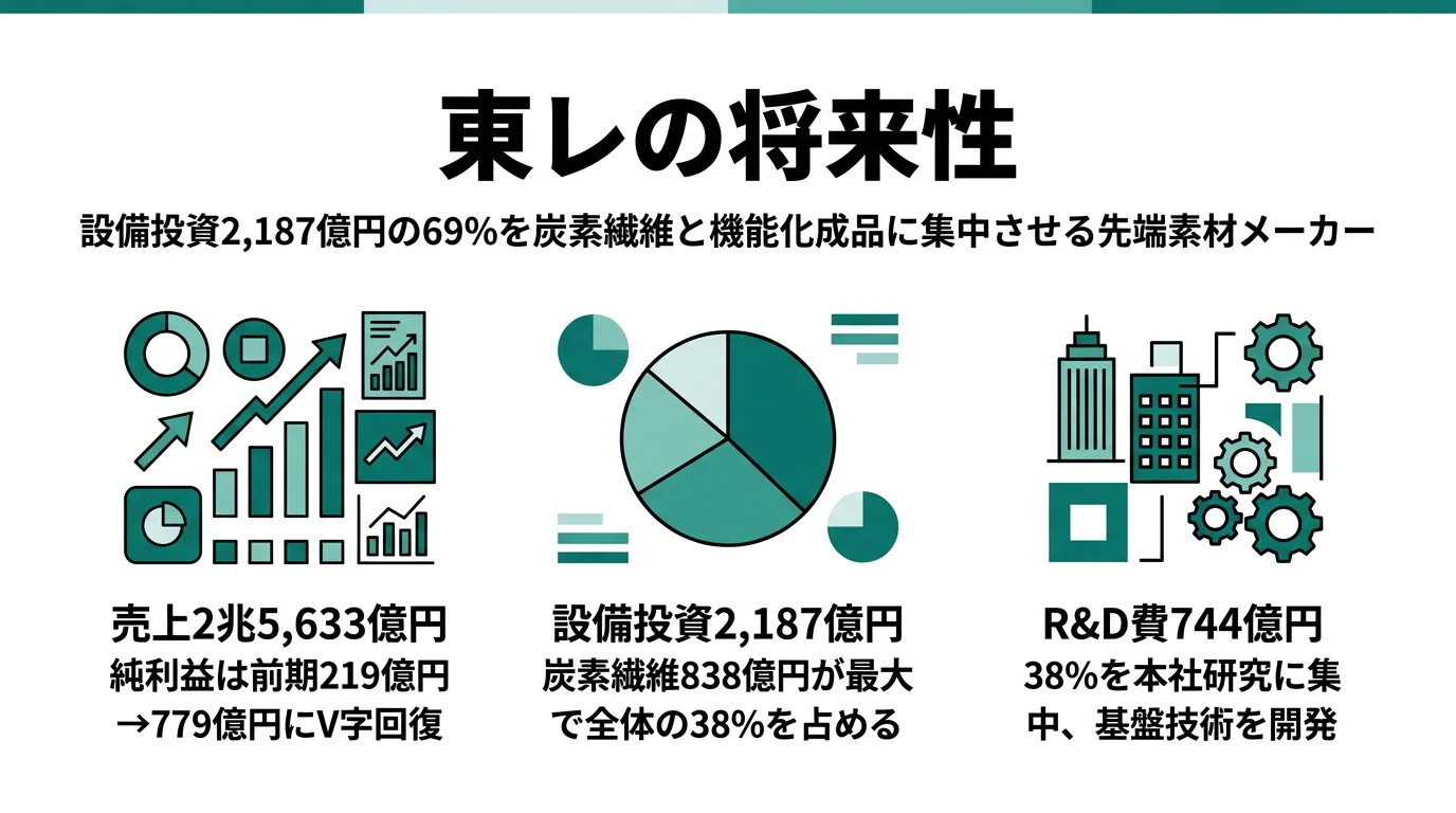 東レの将来性｜設備投資2,187億円が示す先端素材企業の強みとリスク