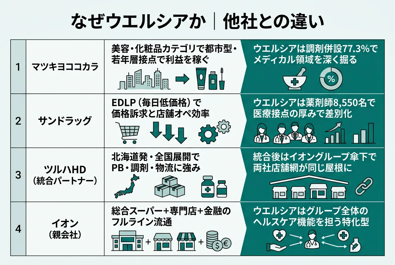 なぜウエルシアか｜他社との違い